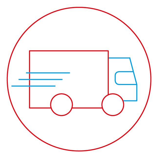 Darstellung eines LKWs für ein Versand Icon